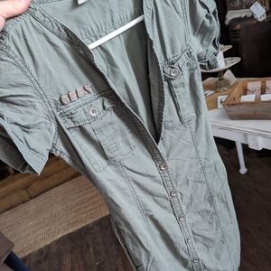 H&M Green  V-Neck Dress